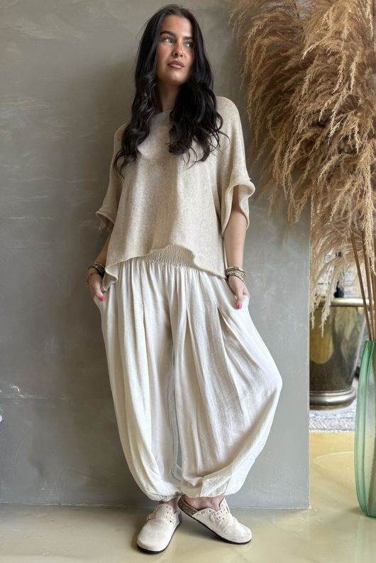 Basso Shirring Genie Pant Vanilla /38=